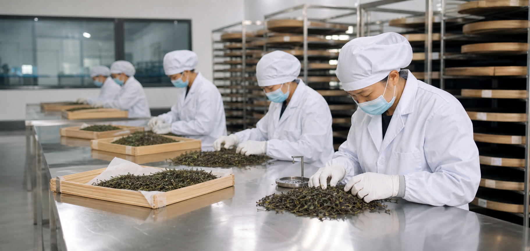 Tea factory processing and quality checking